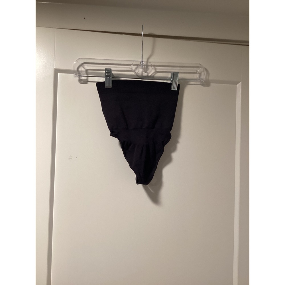 SKIMS Seamless Sculpt Thong Mid Waist Onyx Black Shapewear XS TP ECH